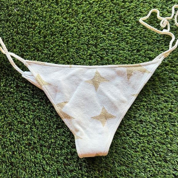 Lovers + Friends White and Gold Bikini Bottom - Picture 3 of 3